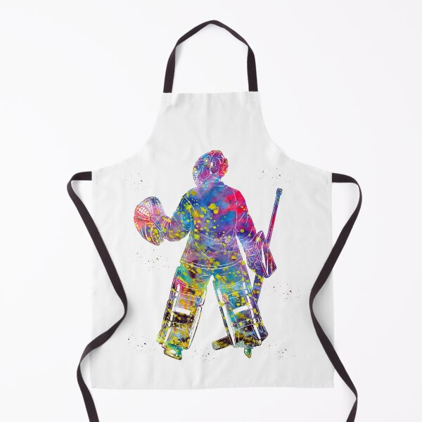 Item preview, Ice Hockey Goalie Watercolor Art designed and sold by Liededrom..