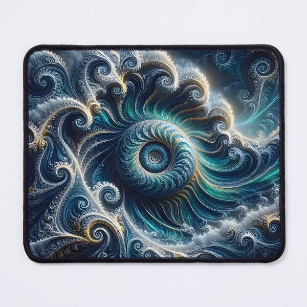 Item preview, Swirling Blue Ocean Vortex Fractal designed and sold by Sybille-Yates.