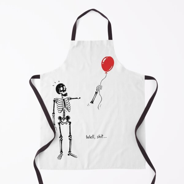 Aperçu de l'œuvre Well, Shit… Skeleton Balloon Funny Halloween Design créée et vendue par TODPESIGN.