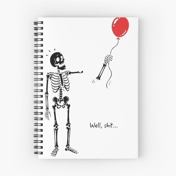 Aperçu de l'œuvre Well, Shit… Skeleton Balloon Funny Halloween Design créée et vendue par TODPESIGN.