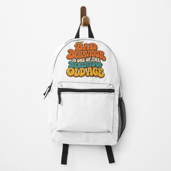 Item preview, BAD BEHAVIOUR IS ONE OF THE BENEFITS OF OLD AGE - Retro designed and sold by WheelieGdArt.