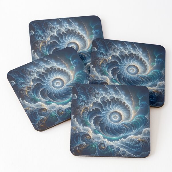 Item preview, Swirling Blue Ocean Vortex Fractal designed and sold by Sybille-Yates.