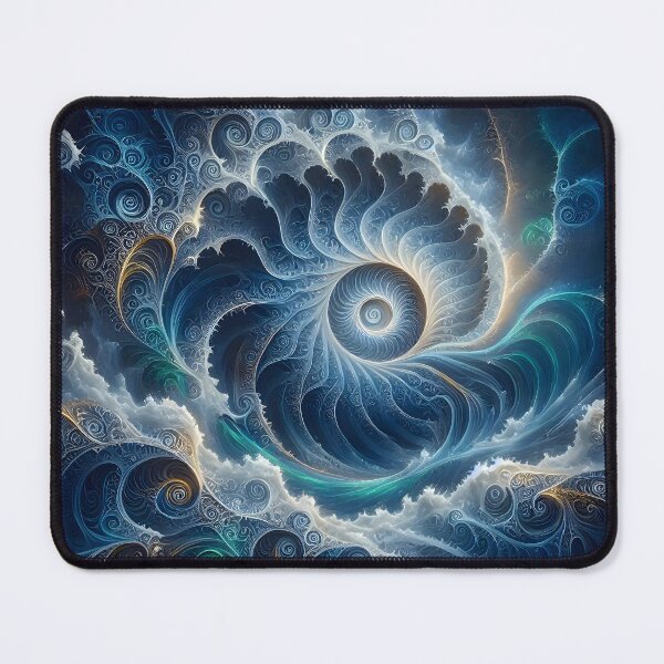 Item preview, Swirling Blue Ocean Vortex Fractal designed and sold by Sybille-Yates.