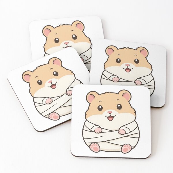Item preview, Cute Hamster Wrapped as Mummy – Funny Halloween Animal Character designed and sold by Confuzz1ed.