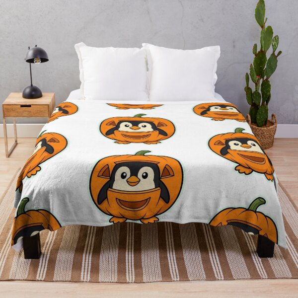 Item preview, Cute Penguin Wearing Pumpkin Costume – Funny Halloween Animal Character designed and sold by Confuzz1ed.