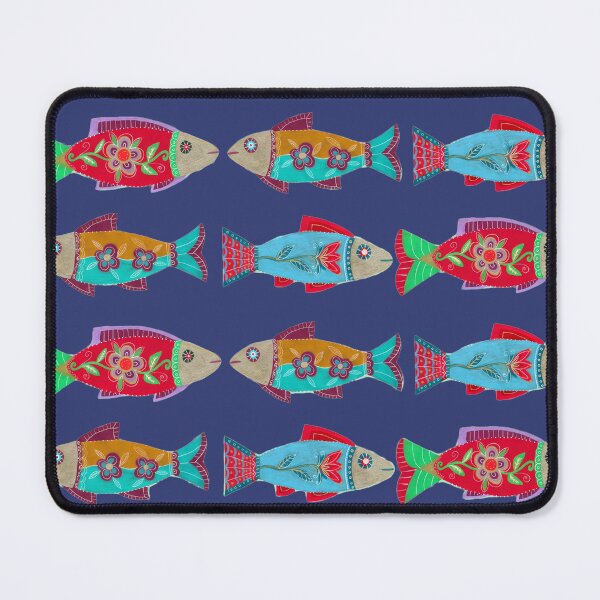 Item preview, Tropical Fish Pattern on Navy Blue designed and sold by Fani*.