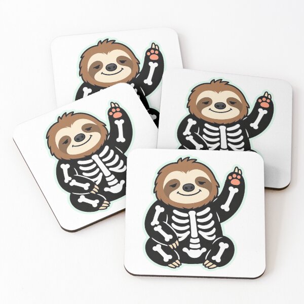 Item preview, Lazy Sloth Wearing Skeleton Costume – Funny Cute Halloween Animal designed and sold by Confuzz1ed.