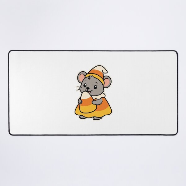 Item preview, Cute Mouse Holding Candy Corn – Adorable Halloween Animal Character designed and sold by Confuzz1ed.