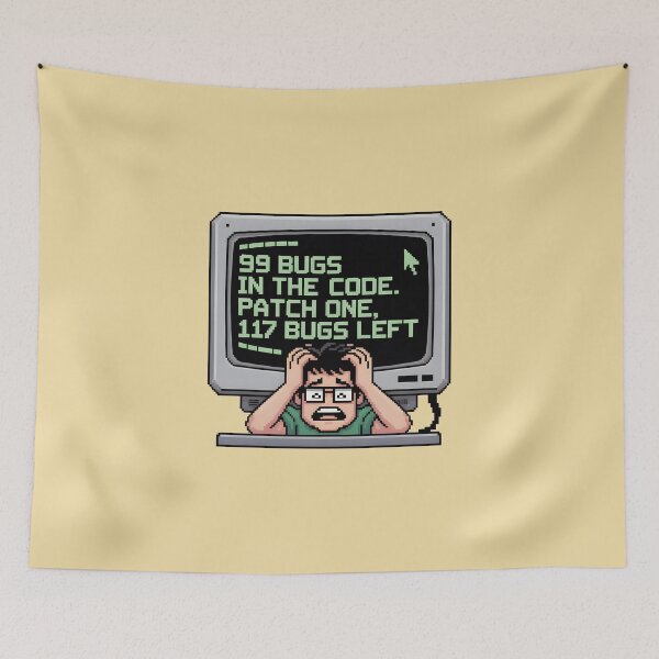 Item preview, 99 Bugs in the Code – Funny Programmer Debugging Humor designed and sold by Jollys-ArtShop.