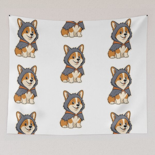 Item preview, Cute Corgi Dressed as Friendly Werewolf – Funny Halloween Dog Character designed and sold by Confuzz1ed.