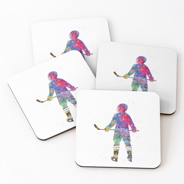 Item preview, Ice Hockey Player Watercolor Art designed and sold by Liededrom..