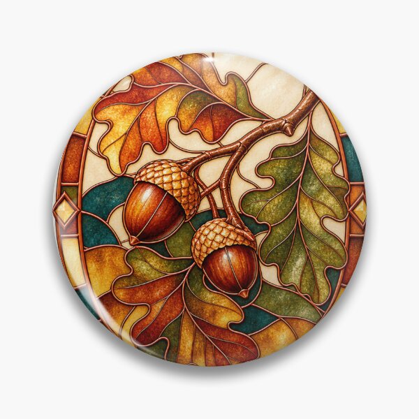 Aperçu de l'œuvre Autumn Harvest Botanicals – Stained Glass Art créée et vendue par Bondira-Spono.