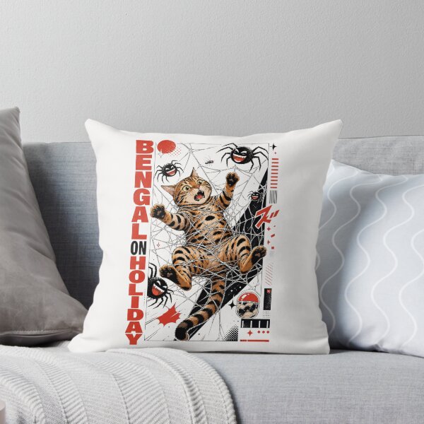 Item preview, Bengal On Holiday – Panicked Cat in Spiderweb Chaos designed and sold by Bengoer18.