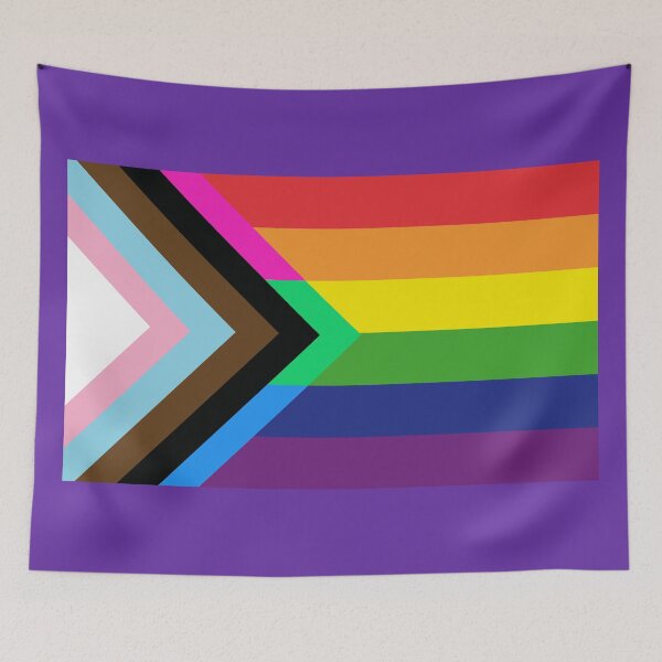 Item preview, Progress Pride Flag with Polysexual Chevron designed and sold by BeccaPaintmore.