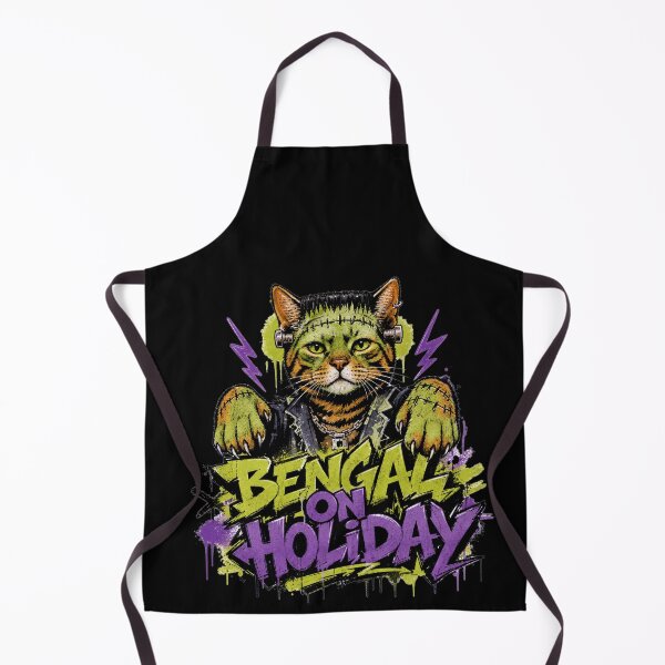 Item preview, Bengal On Holiday – Frankenstein Cat in Neon Graffiti Style designed and sold by Bengoer18.