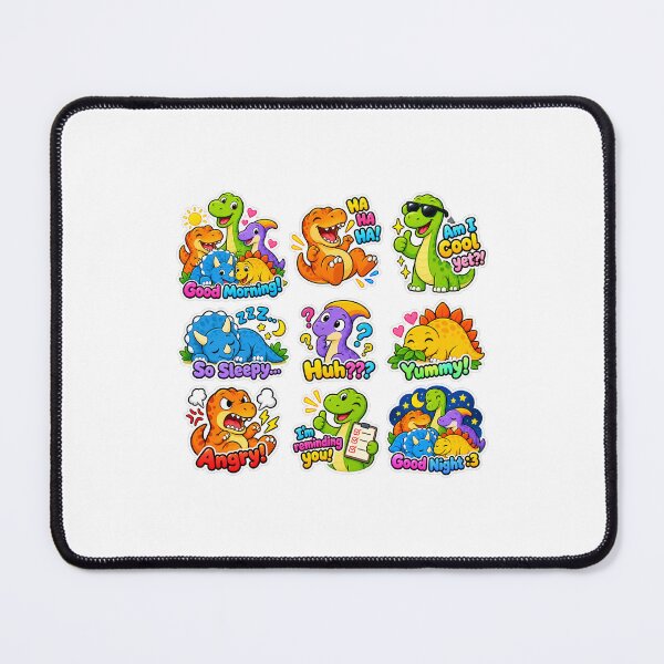 Item preview, Funny Dino Stickers – Cute Cartoon Dinosaur Expressions-2 designed and sold by TheSoulGallery.