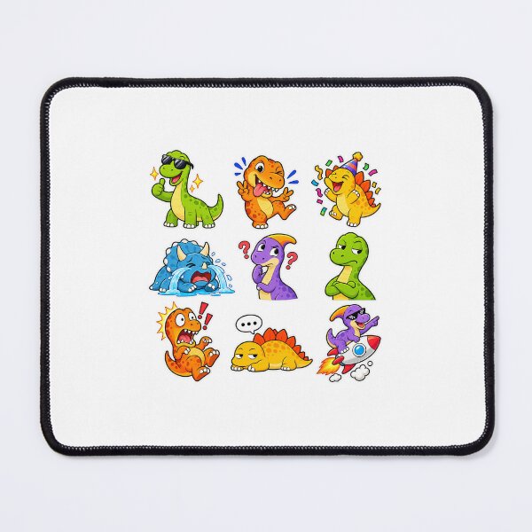 Item preview, Funny Dino Stickers – Cute Cartoon Dinosaur Expressions -1 designed and sold by TheSoulGallery.