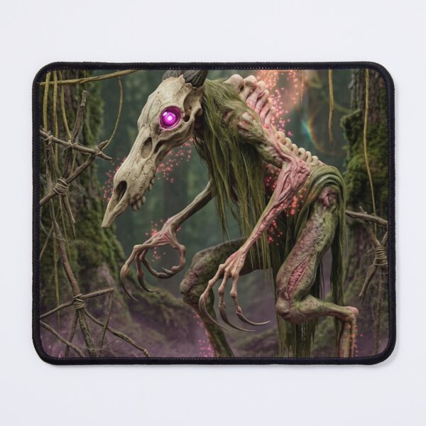 Item preview, Creepy forest Wendigo cryptid monster illustration designed and sold by Vintage Designs +.