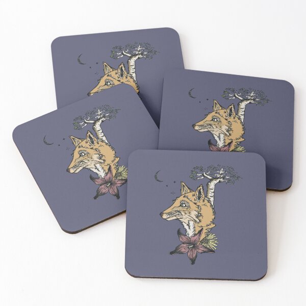 Item preview, Fox & Moon | Woodland Nature Illustration designed and sold by Half Mess.