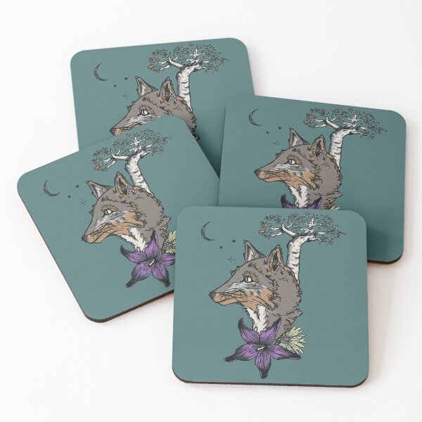 Item preview, Fox & Moon | Woodland Nature Illustration designed and sold by Half Mess.