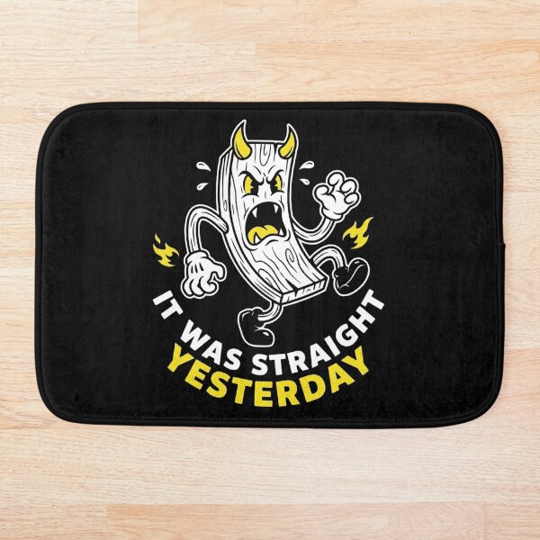Item preview, It Was Straight Yesterday Funny Warped Wood Carpenter Woodworker T-Shirt designed and sold by DEADLINE DEMONS.