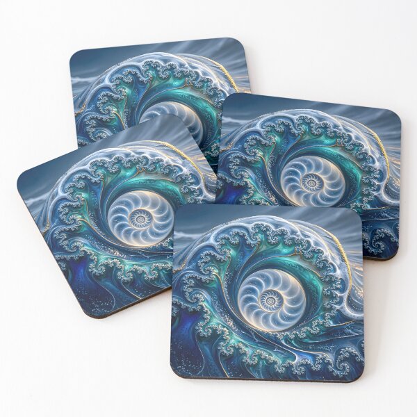 Item preview, Swirling Blue Ocean Vortex Fractal designed and sold by Sybille-Yates.