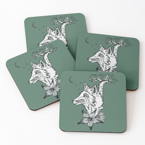 Item preview, Fox & Moon | Woodland Nature Illustration designed and sold by Half Mess.