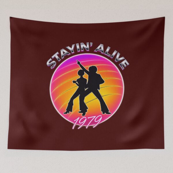 Item preview, Stayin' Alive 1970s Disco Fever Retro Dancers Vintage designed and sold by adriangibs.
