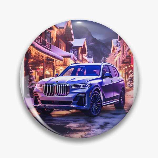 Item preview, Frozen Silver Elegance SUV in Charming Alpine Winter Village Landscape designed and sold by shaan20206.