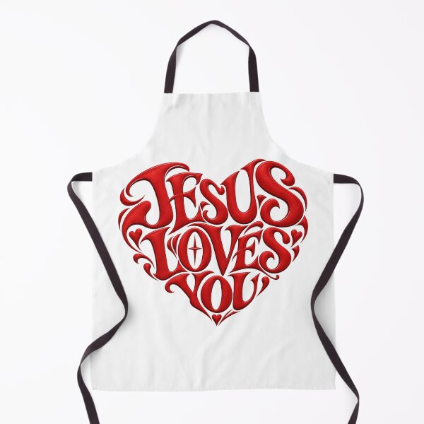 Artikelvorschau, Jesus Loves You – Christliches Herz Design entworfen und verkauft von Legacy Apparel Co..