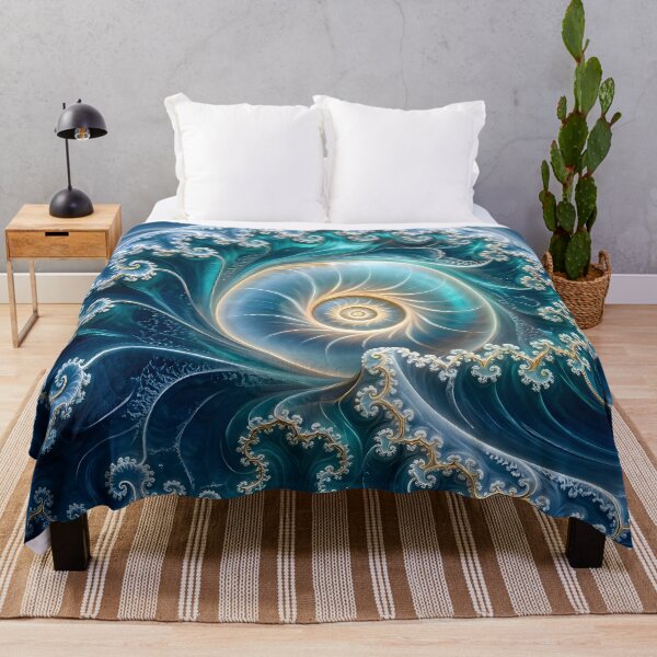 Item preview, Swirling Blue Ocean Vortex Fractal designed and sold by Sybille-Yates.