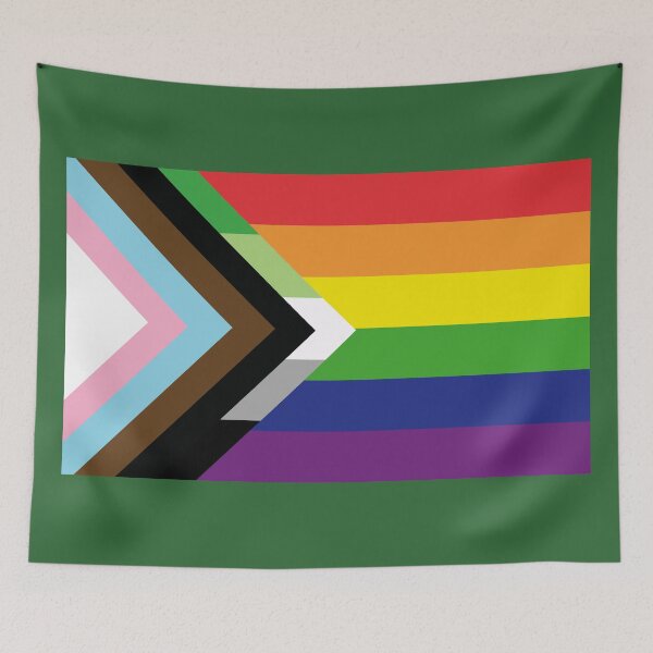 Item preview, Progress Pride Flag with Aromantic Chevron designed and sold by BeccaPaintmore.