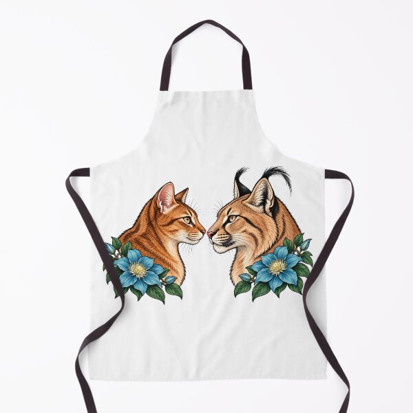 Item preview, Abyssinian Cat Caracal Blue Clematis designed and sold by Old's Cool Cat Studio.