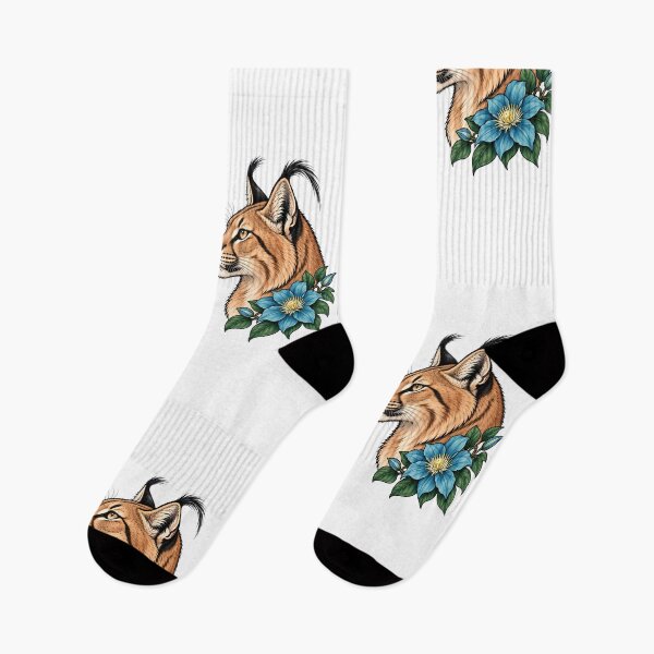 Item preview, Abyssinian Cat Caracal Blue Clematis designed and sold by Old's Cool Cat Studio.