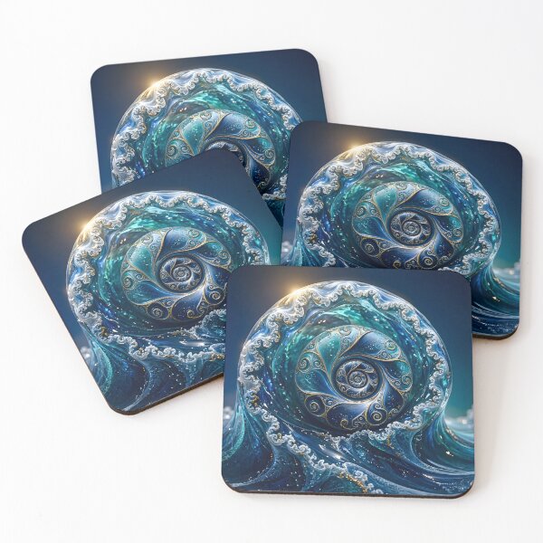 Item preview, Swirling Blue Ocean Vortex Fractal designed and sold by Sybille-Yates.