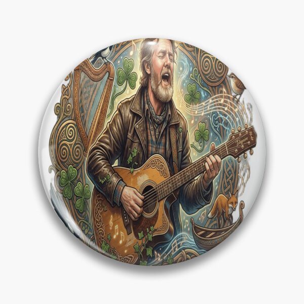 Item preview, Celtic Acoustic Guitarist Folk Music Bard Art designed and sold by Walidsolo25.