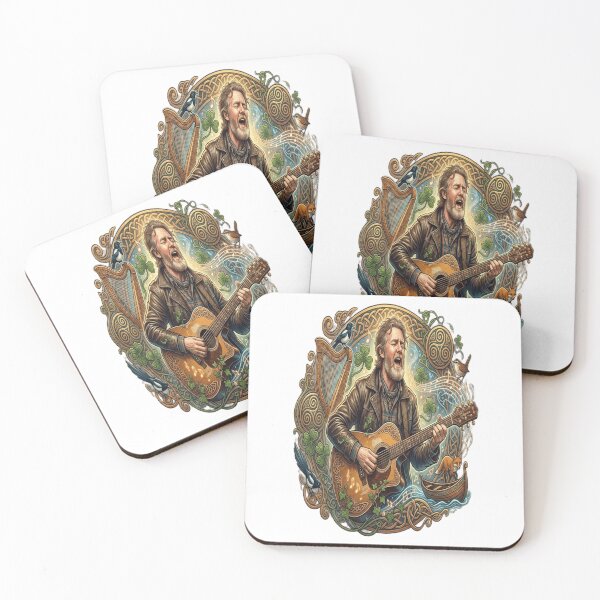 Item preview, Celtic Acoustic Guitarist Folk Music Bard Art designed and sold by Walidsolo25.