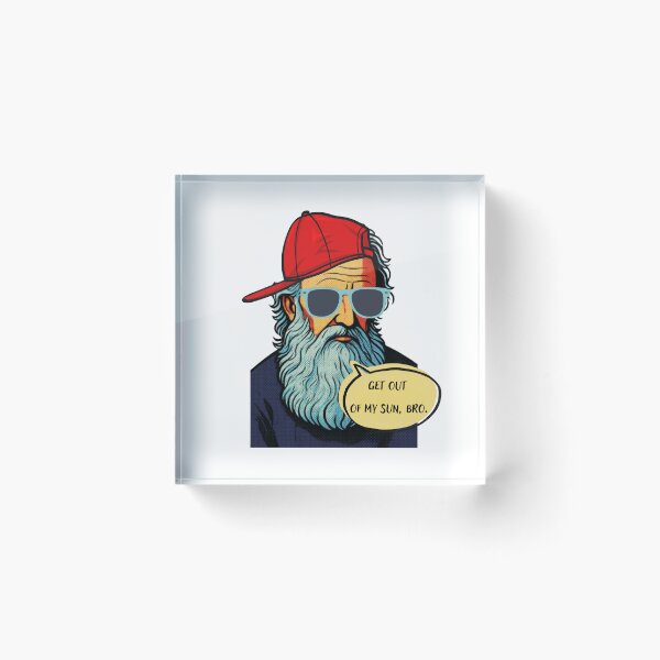 Item preview, Diogenes: Get Out Of My Sun, Bro. Funny Philosophy Pop Art designed and sold by Historical Pop Portraits.