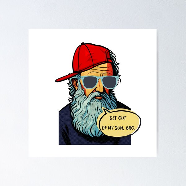 Item preview, Diogenes: Get Out Of My Sun, Bro. Funny Philosophy Pop Art designed and sold by Historical Pop Portraits.