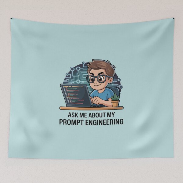 Item preview, Ask Me About My Prompt Engineering – Funny AI Tech Humor designed and sold by Jollys-ArtShop.