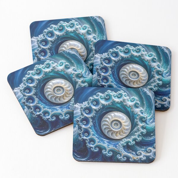 Item preview, Swirling Blue Ocean Vortex Fractal designed and sold by Sybille-Yates.