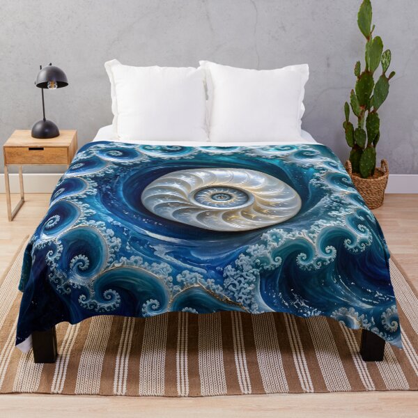 Item preview, Swirling Blue Ocean Vortex Fractal designed and sold by Sybille-Yates.