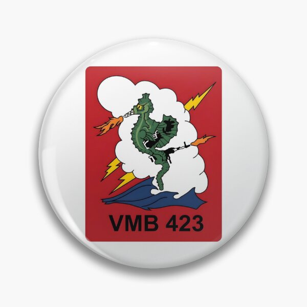 Artikelvorschau, USMC VMB-423 Marine Bombing Squadron 423 Seepferdchen-Emblem entworfen und verkauft von CharlieDesings.