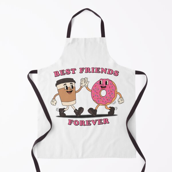 Item preview, Vintage Retro Donut & Coffee Mascot - Best Friends Forever designed and sold by KozbiDesign.