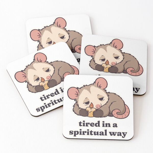 Item preview, Tired Possum Hugging a Candle Spiritual Burnout designed and sold by OuqCreations.