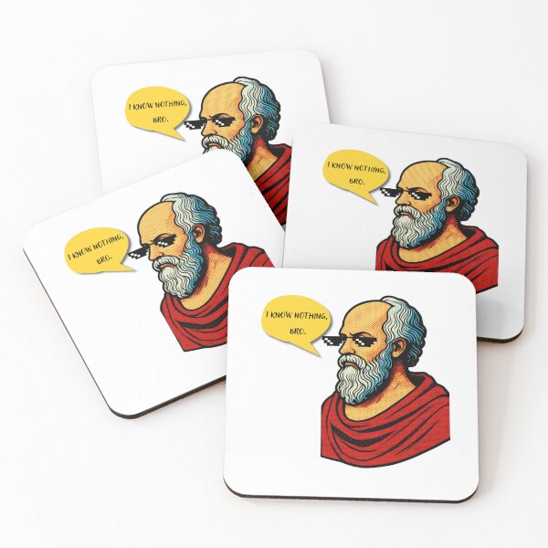 Item preview, Socrates: I Know Nothing, Bro. Funny Philosophy designed and sold by Historical Pop Portraits.