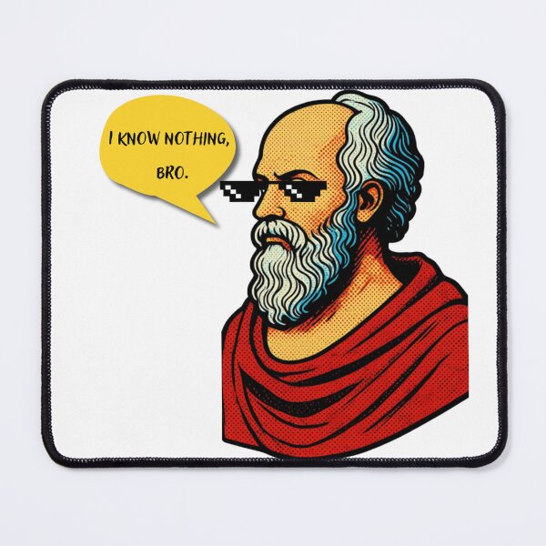 Item preview, Socrates: I Know Nothing, Bro. Funny Philosophy designed and sold by Historical Pop Portraits.
