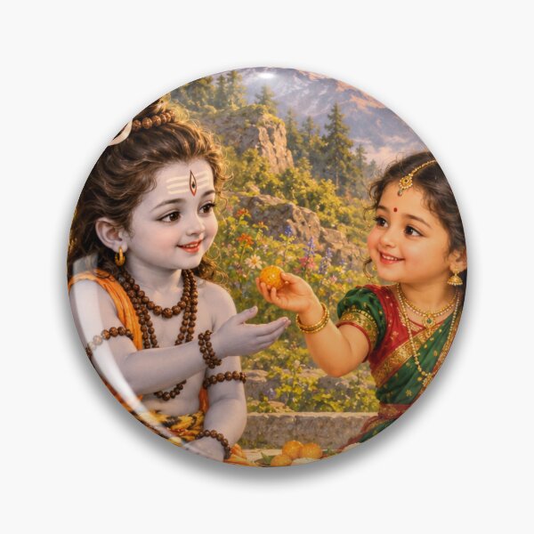 Item preview, Bala Shiva and Bala Parvati Sharing Sweets at Mount Kailash designed and sold by Homyar.