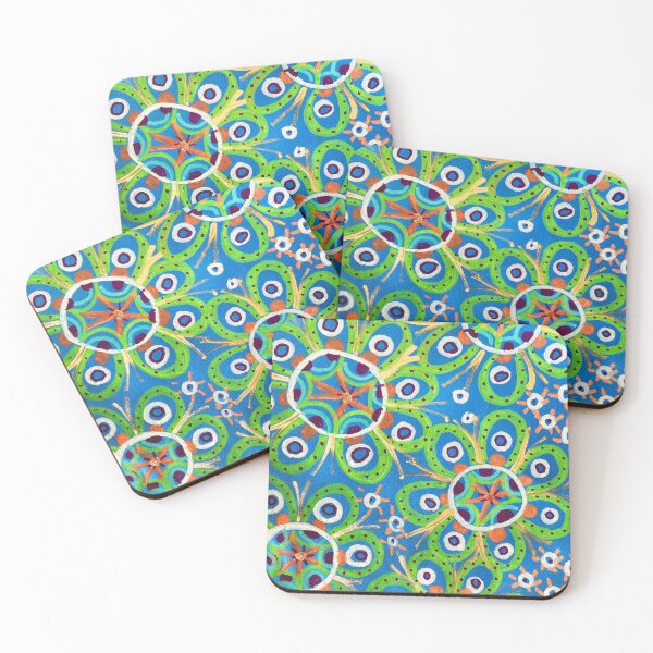 Item preview, Blue Kaleidoscope Flower Pattern designed and sold by Fani*.