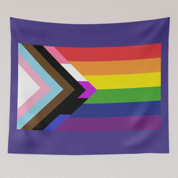 Item preview, Progress Pride Flag with Genderfluid Chevron designed and sold by BeccaPaintmore.